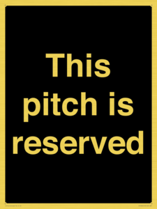 This pitch is reserved